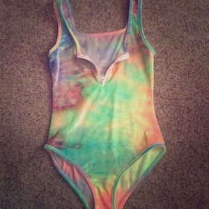 iHeartRaves velvet bodysuit